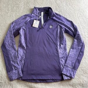 levelwear purple siren quarter zip nwt